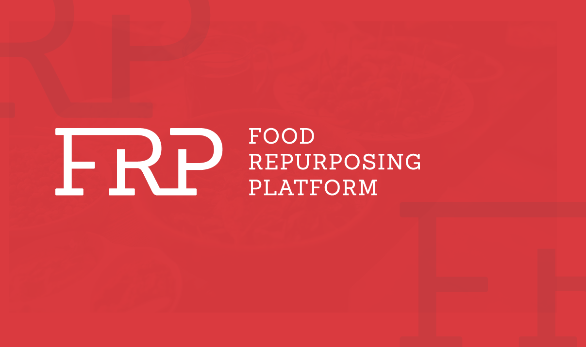 food repurposing platform - red image with white font